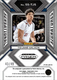 2024 Tidjane Salaun Panini Prizm Draft SENSATIONAL SIGNATURES ORANGE PULSAR ROOKIE AUTO 43/49 Charlotte Hornets #SS-TJS