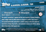 2017 Aaron Judge Topps Update Series DEBUT ROOKIE RC #US99 New York Yankees