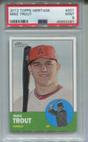 2012 Mike Trout Topps Heritage Baseball #207 PSA 9 LOS ANGELES ANGELS 5397