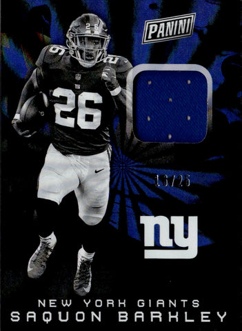 2019 Saquon Barkley Panini The National MEMORABILIA RAINBOW SPOKES JERSEY 16/25 New York Giants #SB