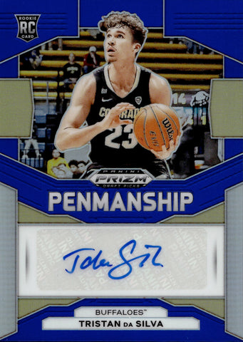 2024 Tristan da Silva Panini Prizm Draft PENMANSHIP BLUE ROOKIE AUTO 109/149 Colorado Buffalo #P-TDS