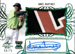 2021 Angel Martinez Leaf Trinity PLAYER-WORN PATCH GREEN AUTOGRAPH ROOKIE AUTO RC 58/75 #PA-AM1 Cleveland Guardians
