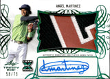 2021 Angel Martinez Leaf Trinity PLAYER-WORN PATCH GREEN AUTOGRAPH ROOKIE AUTO RC 58/75 #PA-AM1 Cleveland Guardians