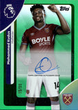 2025-26 Mohammed Kudus Autograph Topps Premier League #AC-MK 19/99 GREEN FOIL AUTO WEST HAM UNITED
