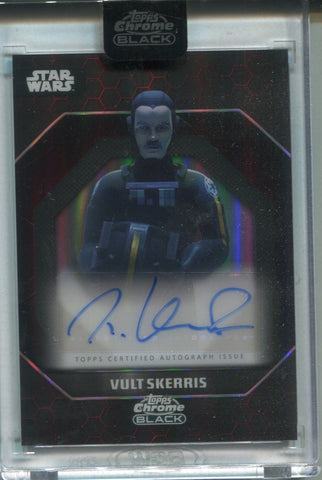 2024 Mario Vernazza as Vult Skerris Topps Chrome Black DARK SIDE AUTO ENCASED #ADS-MV