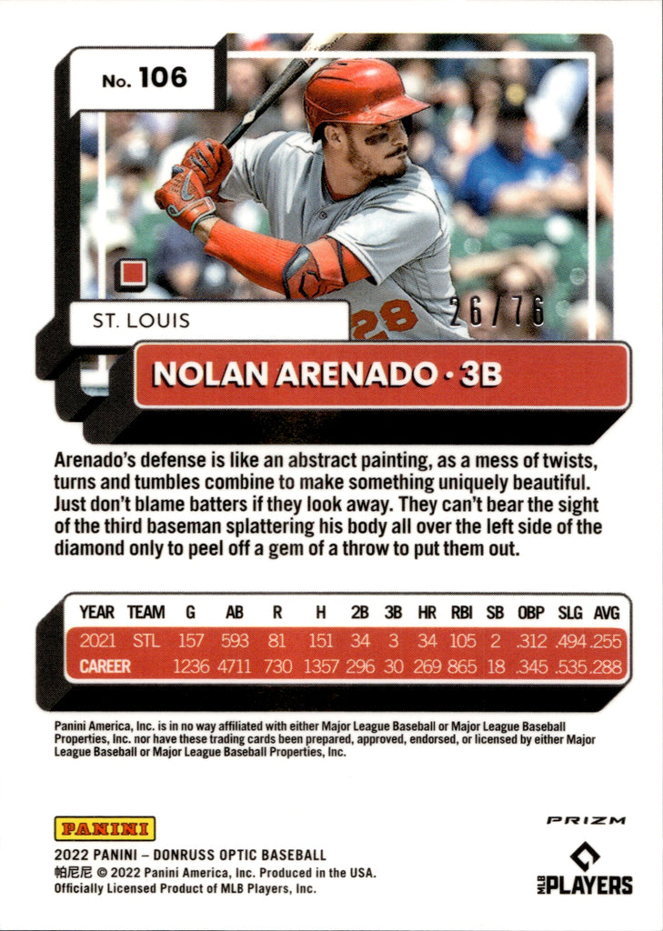 Nolan Arenado Cardinals 1974 Topps design