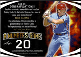 2024 Mike Schmidt Leaf In the Game Used PLATINUM BLUE A NUMBERS GAME BAT 2/3 RELIC #ANG-36 Philadelphia Phillies HOF