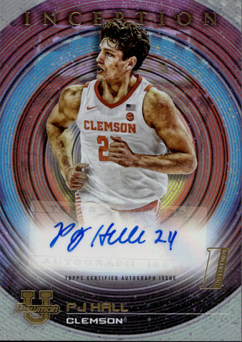 2022-23 PJ Hall Bowman University Inception PROSPECT AUTOGRAPH ROOKIE AUTO Clemson Tigers #BIA-PH