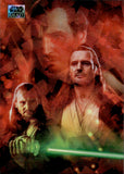 2025 Qui-Gon Jinn Topps Star Wars #15 CHROME GALAXY ATOMIC REFRACTOR 092/150