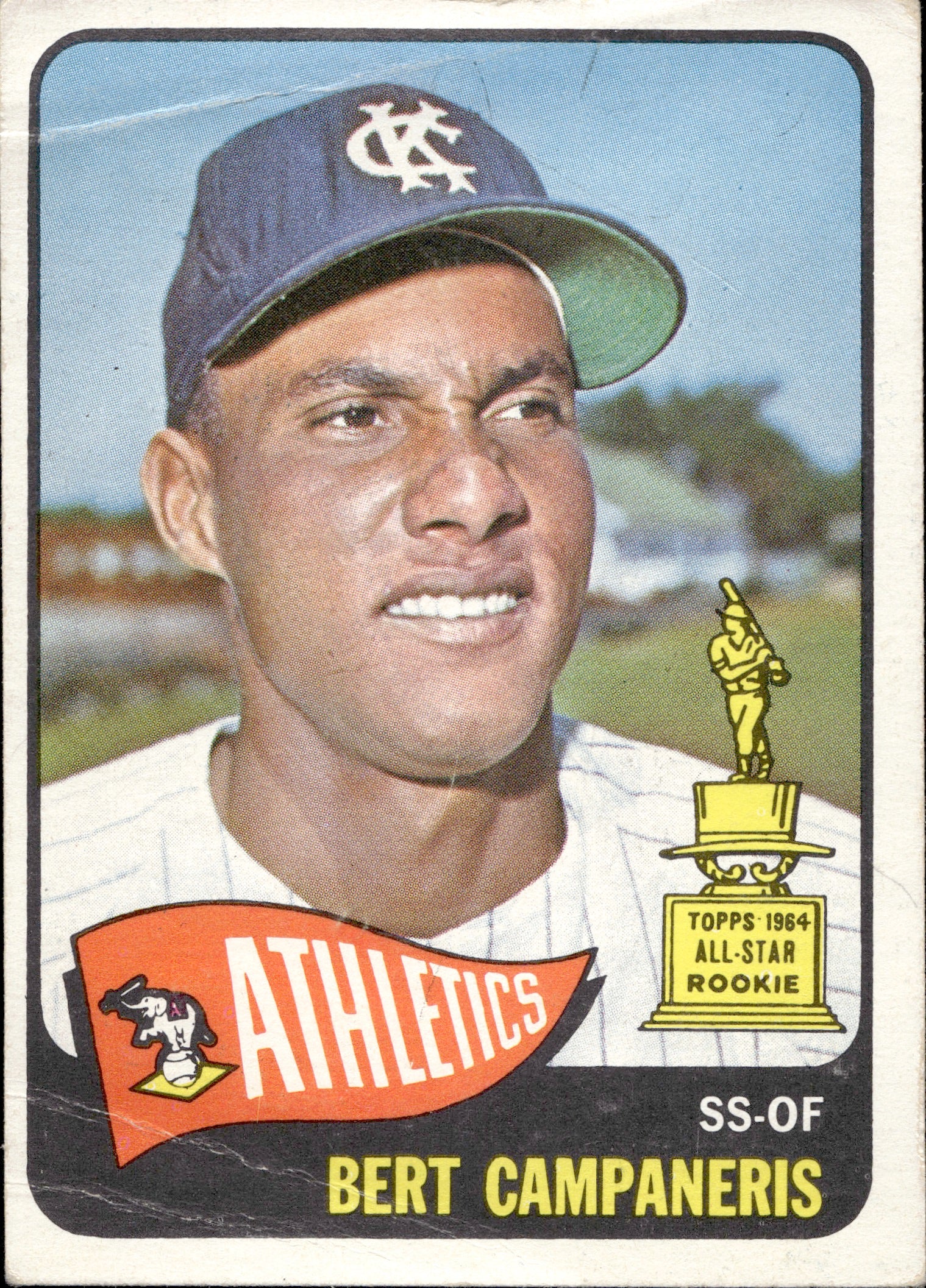 1965 Bert Campaneris Topps ROOKIE RC #266 Kansas City Athletics BV $30