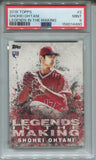 2018 Shohei Ohtani Topps LEGENDS IN THE MAKING ROOKIE RC PSA 9 #2 Anaheim Angels 4480