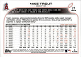 2022 Mike Trout Topps Series 1 SP VARIATION #27 Anaheim Angels