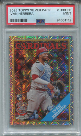 2023 Ivan Herrera Topps SILVER PACK ROOKIE RC PSA 9 #T88C60 St. Louis Cardinals 1112