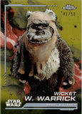 2024 Star Wars Topps Chrome Wicket W. Warrick #123 41/50 GOLD REFRACTOR