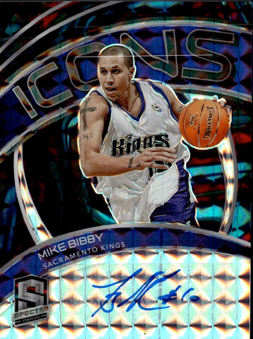 2020-21 Mike Bibby Panini Spectra ICONS INTERSTELLAR AUTO 4/25 Sacramento Kings #ICO-MBI