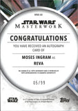 2022 Moses Ingram as Reva Autograph Topps Star Wars Masterwork #MWA-MI BLUE FOIL AUTO 05/99