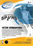 2023-24 Victor Wembanyama Panini NBA Hoops Premium Stock HOLO SILVER ATTACK THE RACK ROOKIE RC #3 San Antonio Spurs