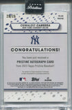 2023 Oswaldo Cabrera Topps Pristine ROOKIE BLUE PULSAR REFRACTOR AUTO 26/75 AUTOGRAPH #PA-OC New York Yankees
