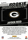 2023 Jayden Reed Panini Prestige ROOKIE PORTRAITS RC #RP-15 Green Bay Packers
