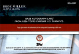 2026 Bode Miller Autograph Topps Chrome US Olympics OLYMPIC CHAMPIONS GOLD AUTO 24/50 #BCA-BMI Skiing