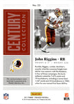 2017 John Riggins Panini Encased CENTURY COLLECTION GOLD PATCH 05/10 RELIC #22 Washington Redskins HOF