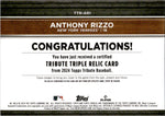 2024 Anthony Rizzo Topps Tribute TRIPLE JERSEY 139/199 RELIC #TTR-ARI New York Yankees