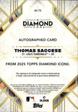 2025 Thomas Saggese Topps Diamond Icons BLACK ROOKIE AUTO 09/10 AUTOGRAPH RC #AC-TS St. Louis Cardinals