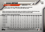 2020 Shohei Ohtani Topps Series 1 SP IMAGE VARIATION #125 Anaheim Angels *NRMT*