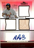 2011 Albert Pujols Topps Tribute RED TRIPLE JERSEY BAT AUTO 1/1 ONE OF ONE AUTOGRAPH RELIC #TATR-AP St. Louis Cardinals *NRMT Corners*
