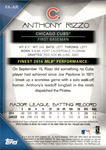 2015 Anthony Rizzo Topps Finest AUTO AUTOGRAPH #FA-AR Chicago Cubs