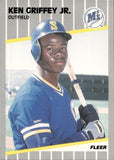 1989 Ken Griffey Jr. Fleer ROOKIE SEATTLE MARINERS #548 4