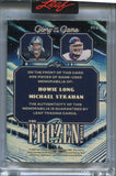 2025 Howie Long Michael Strahan Leaf Glory of the Game THE FROZEN TUNDRA DUAL JERSEY 03/35 RELIC #FT-6 Raiders Giants HOF
