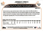 2022 Jeremy Pena Topps Chrome Update Series ROOKIE PURPLE REFRACTOR RC #USC136 Houston Astros 1