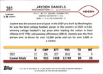 2024 Jayden Daniels Topps Chrome ROOKIE RC #201 Washington Commanders 3