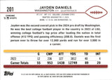 2024 Jayden Daniels Topps Chrome ROOKIE RC #201 Washington Commanders 3