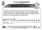 2022 Julio Rodriguez Topps Chrome Update Series ROOKIE RC #USC150 Seattle Mariners 7