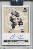 2024-25 Olen Zellweger Upper Deck Clear Cut ROOKIE AUTO AUTOGRAPH RC #VA-OZ Anaheim Ducks