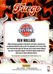 2023-24 Ben Wallace Panini Phoenix FUEGO AUTO 08/99 AUTOGRAPH #FA-BEN Detroit Pistons HOF