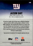2025 Jaxson Dart Topps Signature Class ROOKIE AUTO AUTOGRAPH RC #106 New York Giants