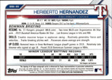 2021 Heriberto Hernandez Bowman Chrome MEGA BOX MOJO AUTO AUTOGRAPH BMA-HH Texas Rangers