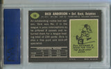 1969 Dick Anderson Topps ROOKIE RC PSA 7 #59 Miami Dolphins 8451