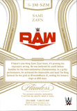 2024 Sami Zayn Panini Flawless WWE JUMBO SHIRT 07/15 RELIC #JM-SZM Monday Night Raw