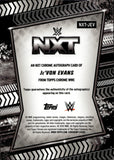 2025 Je'Von Evans Topps Chrome WWE NXT AUTO AUTOGRAPH #NXT-JEV NXT 2