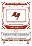 2024 Jalen McMillan Panini Photogenic ROOKIE PORTRAITS AUTO 43/49 AUTOGRAPH #167 Tampa Bay Buccaneers