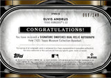 2021 Elvis Andrus Topps Museum SIGNATURE SWATCHES DUAL JERSEY AUTO 066/249 AUTOGRAPH RELIC #SPDRA-EA Texas Rangers