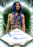 2021 Sasha Banks Topps WWE Green Authentic Autograph Auto 82/99 #A-SB Monday Night Raw NXT