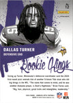 2024 Dallas Turner Donruss Optic HOLO SILVER ROOKIE KINGS RC #12 Minnesota Vikings