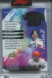 2026 Ken Stabler Terry Bradshaw Ken Anderson Leaf Art of Sport ARTIST 3 BLUE FOIL TRIPLE JERSEY 7/7 RELIC #A3-21 Raiders Steelers Browns