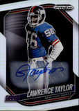 2025 Lawrence Taylor Panini Prizm Black HOLO SILVER AUTO AUTOGRAPH #100 New York Giants HOF