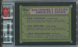 1982 Cal Ripken Jr. Bob Bonner Jeff Schneider Topps ROOKIE RC SCD 8.5 Baltimore Orioles 0466